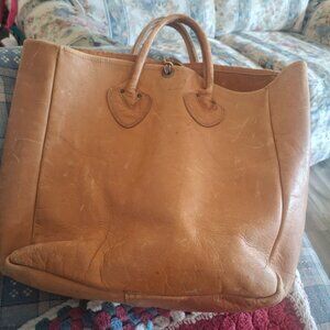 L.L. Bean Rare Vintage Leather Tote Bag